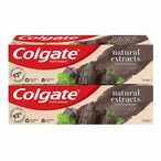 Buy Colgate Natural Extracts Pure Clean Toothpaste With Activated Charcoal 75ml x2 in UAE