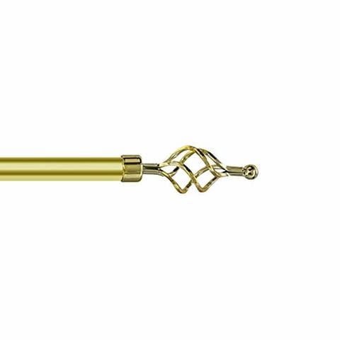 Roman Adjustable Curtain Rod, 110 - 200 cm, Gold, Metal Single Rod Window Treatment Rod Drapery Rod
