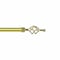 Roman Adjustable Curtain Rod, 110 - 200 cm, Gold, Metal Single Rod Window Treatment Rod Drapery Rod