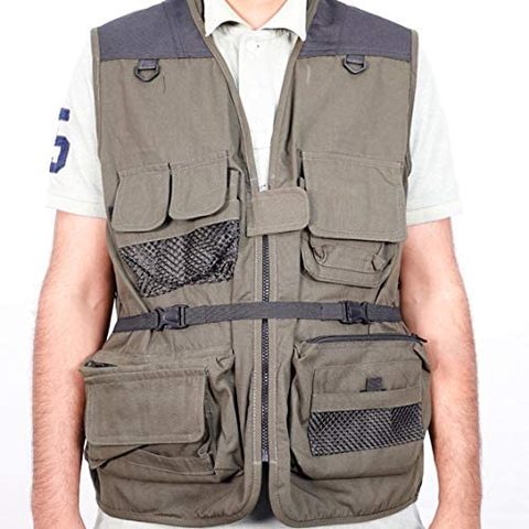 Promage Multi Pocket Sleeveless Photography Outdoor Director Camera Jacket (Green) Vest Waistcoat (Xxl)