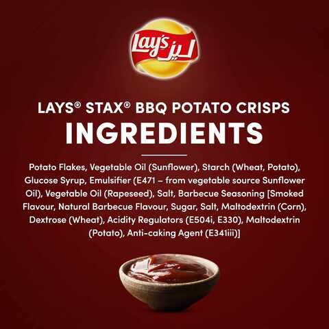 Lay&#39;s  Stax BBQ Potato Crisps 170g