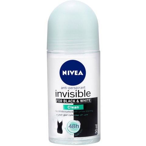 Nivea Deodorant Roll On Invisible Black And White Clean 50 Ml