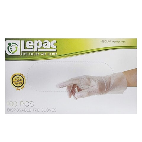 قفازات LEPAC TPE للإستعمال مرة واحدة.