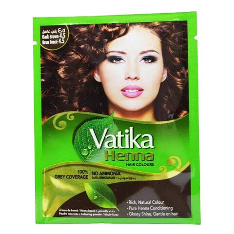 Vatika Henna Hair Colours Dark Brown  10g x Pack of 6