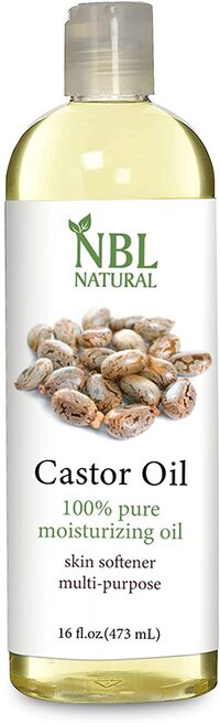 NBL Natural Castor Oil - Conditioning &amp; Healing, For Dry Skin, Hair Growth - For Skin, Hair Care, Thicker Eyelashes &amp; Eyebrows - 16 OZ / 473 ML