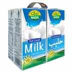 Buy Nada UHT Full Cream Milk 1L Pack of 4 in UAE