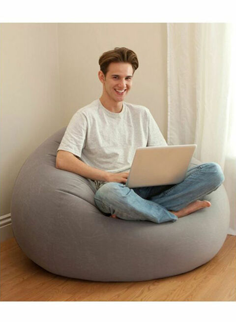 Intex Beanless Bag Inflatable  Chair Grey 