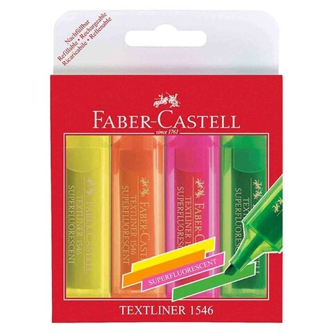 Faber-Castell Textliner Super Fluorescent Highlighters Set FC154604 Multicolour 4 PCS
