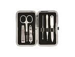 Buy Brownlow Gifts Faux Leather Manicure Set, Black in UAE