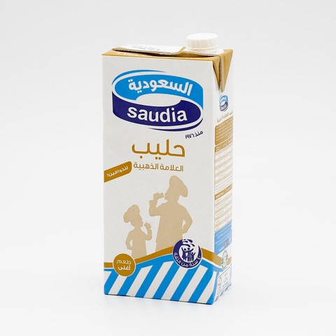 Saudia Golden Taste Long Life Full Fat Milk 1L &times; 12 Pieces