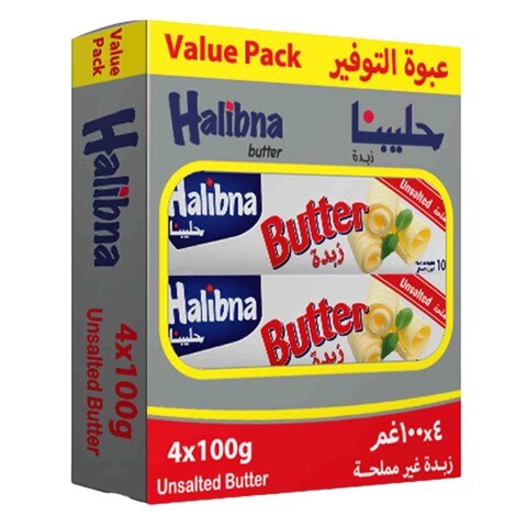 Halibna Butter Unsalted 100 Gram 4 Pieces