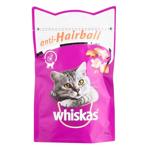 Whiskas best sale hairball treats