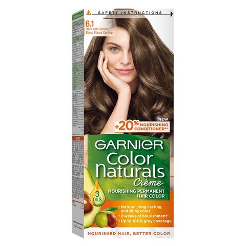 Garnier Colour Naturals Creme Nourishing Permanent Hair Colour 6.1 Dark Ash Blonde 110ml