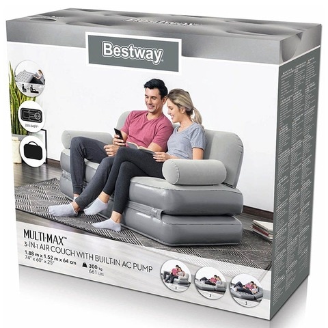 Sofá Hinchable 3 En 1gris Bestway con Ofertas en Carrefour