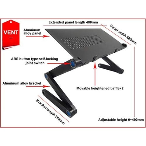 Aluminum portable best sale adjustable folding table