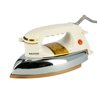 Krypton Kndi5216 Heavy Weight Dry Iron - Automatic Dry Iron, 60 Microns Teflon Plated, Durable Heavy Weight Iron Box, Auto Shut Off, Temperature Setting Dial, Overheat Protection, 5 Years Warranty