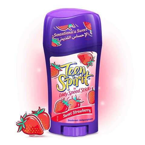 Lady Speed Stick, Teen Spirit, Anitperspirant Deodorant, Sweet Strawberry, 65g
