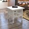 Blanco Carved Wooden End Table (White)