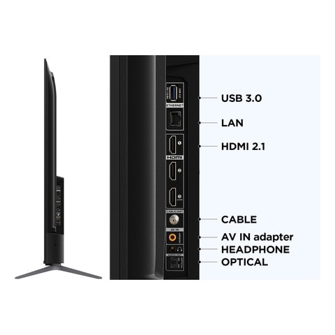 Buy TCL C645 Series 50-Inch 4K UHD Smart Google QLED TV 50C645 Black Online  - Shop Electronics & Appliances on Carrefour UAE