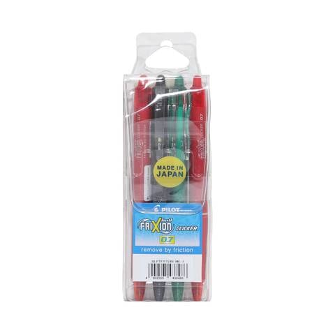 Pilot Frixion Ball Clicker Multicolor Pen Set 4Pcs