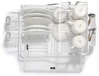 Lavish Dish Drying Stand Rack Antibacterial Kitchen Utensils Dish Racks With Stand [Silver ]