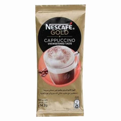 Buy NESCAFE Gold Cappuccino Unsweetened 14.2 Gram Online - Shop Beverages  on Carrefour Jordan