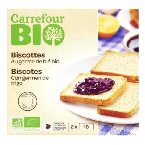 Carrefour Bio Organic Rusks Whole Wheat 300g