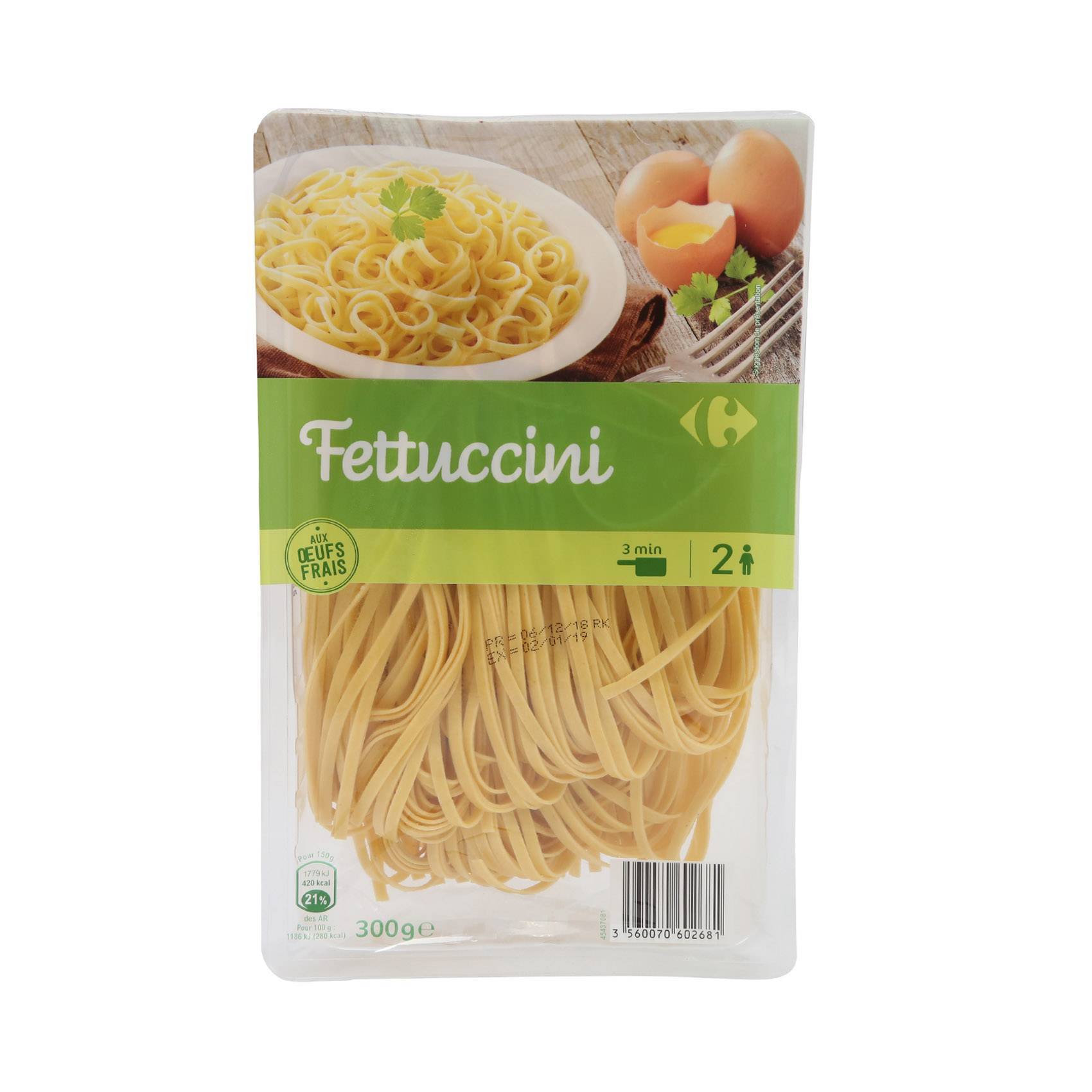 Buy Carrefour Pasta Fettuccini Fresh 300g