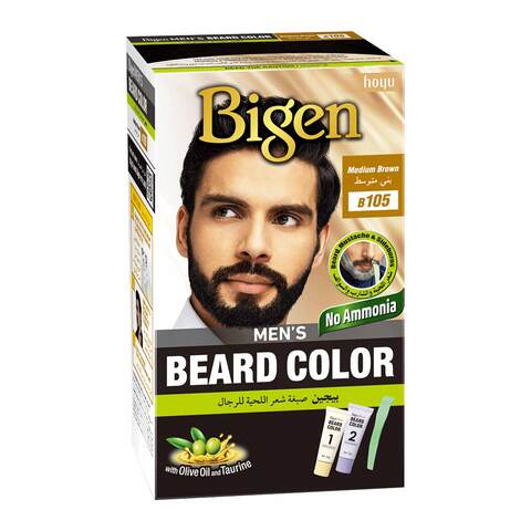 Buy Bigen beard color 105 medium brown 40g in Saudi Arabia