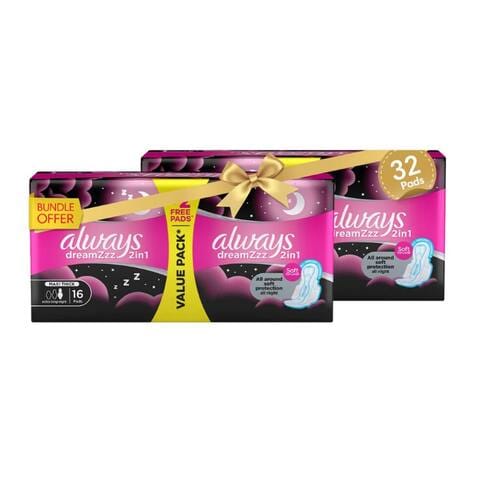 Buy Always Dreamzzz 2 in 1 Sanitary Pads - Maxi Thick - Extra Long ...