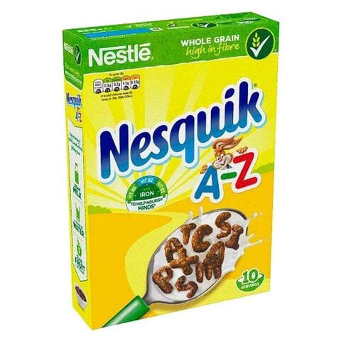 Buy Nestle Nesquik Alphabet Whole Grain Cereal 325g Online Shop Food Cupboard On Carrefour Uae