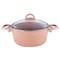 Home Maker Granite Casserole With Lid Pink 26cm