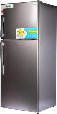 Akai 500 Liters Double Door Top Mount Free Standing Total No Frost Refrigerator, Glass Shelves, Titanium Finish, R600a Refrigerant 4 Stars ESMA Ratings, RFMA-S500WT - One Year Warranty