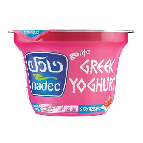 Buy Nadec greek Strawberry Yoghurt 160g in Saudi Arabia