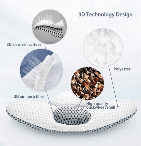 Lumbar Support Pillow For Sleeping, 3d Air Mesh Back Cushion For