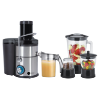 AFRA Japan 4 in 1 Juicer, 2 Speed Settings, Pulse Function, 1.5 Litre Capacity, Glass Blender, With Meat Chopper &amp; Grinder Jar, 5 Speed Settings, G-Mark, ESMA, RoHS, And CB Certified, 2 Years Warranty