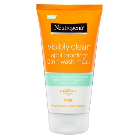 Neutrogena Visibly Clear 2 In 1 Wash And Mask White 150ml