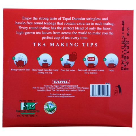 Tapal Danedar Round Tea Bags 80 pcs