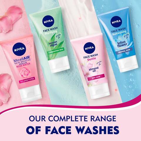 NIVEA Face Wash MicellarاRose Care with Organic Rose 150ml Pack of 2