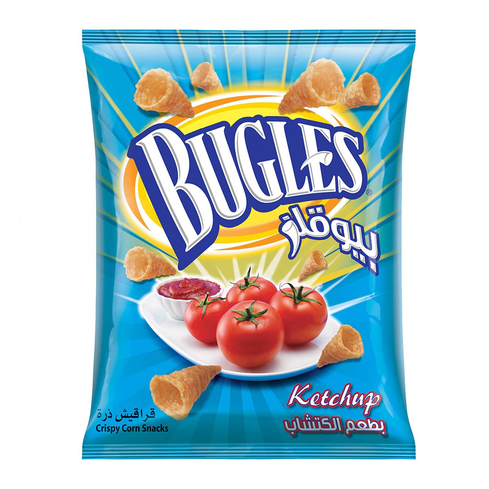 Buy Bugles Corn Snack Ketchup Flavor 125 g Online Shop Food Cupboard