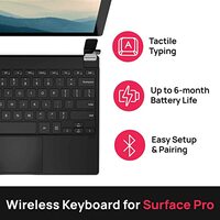 Brydge Microsoft Surface 12.3 Pro+ Bluetooth Keyboard with Trackpad (Silver)
