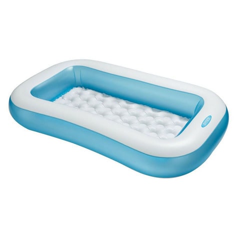 Intex Inflatable Rectangular Baby Pool &lrm;57403NP Blue 166x100cm