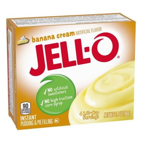 Jell-O Instant Banana Pudding And Pie Filling 96g