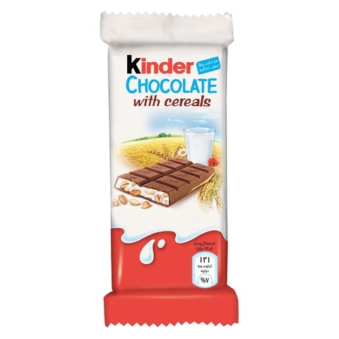 كيندر لوح شوكولاتة حليب و حبوب مع حشوة حليبية و حبوب 23.5 غرام