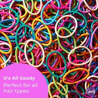 Goody Mini Latex Hair Elastics, 75-Count, Assorted Neon Colors, Suitable For All Hair Types, Pain-Free Hair Accessories For Women&#39;s Perfect For Long Lasting Braids, Ponytails