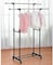 Generic Removable And Retractable Metal Black Double Pole Telescopic Clothes Hanger