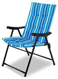 GO2CAMPS Folding Camping Chair with Cushion High Quality Beach Chair for Garden Balcony or Festivals Outdoor Relax Chair as Fishing Chair or Festival Chair (Multicolour)