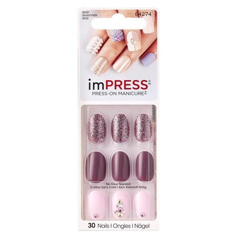 imPress Press-On Gossip Girl Artificial Nails - Multi Colour, 30 Piece