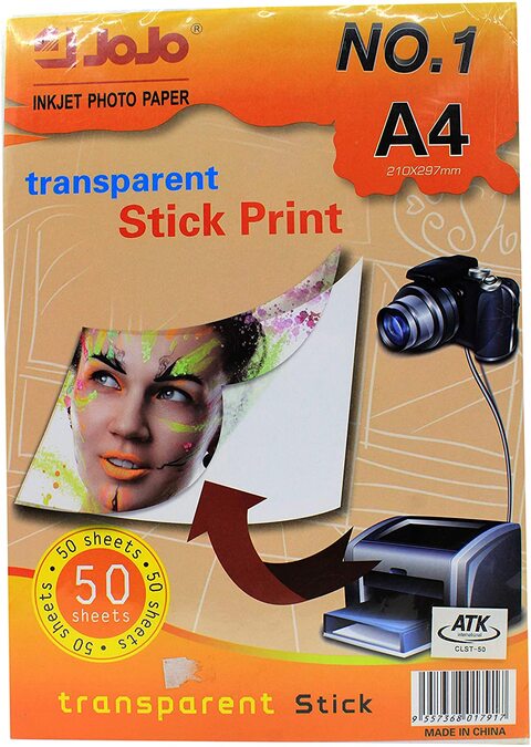 Generic Transparent Sticker Printing Paper 50Sheet A4