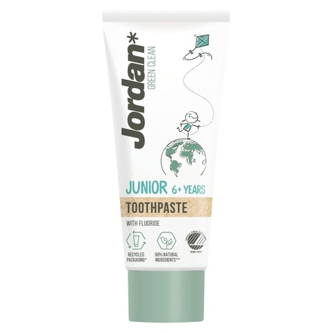 Jordan Green Clean Junior Toothpaste With Fluoride 6+ Years White 50ml